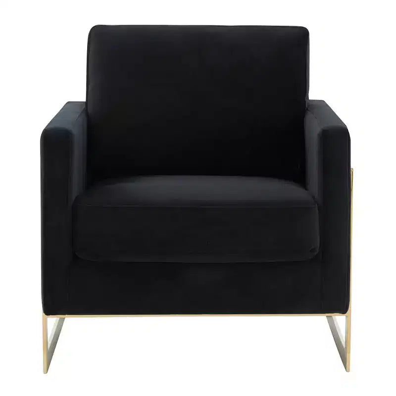 Fauteuil d'appoint rembourré - Fauteuil club moderne en velours