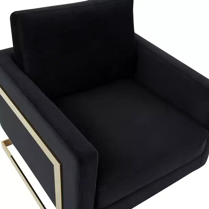 Fauteuil d'appoint rembourré - Fauteuil club moderne en velours
