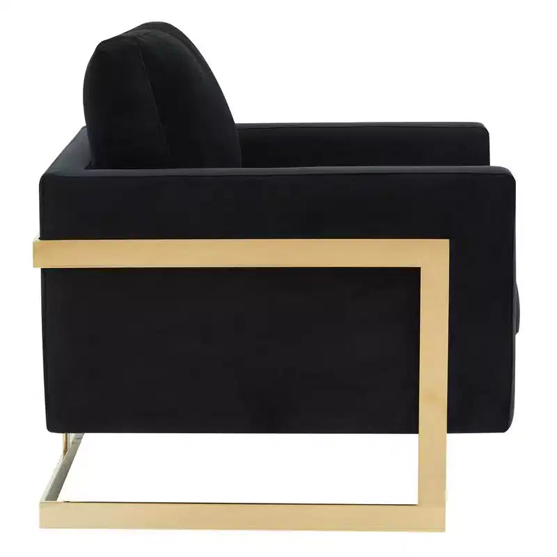 Fauteuil d'appoint rembourré - Fauteuil club moderne en velours