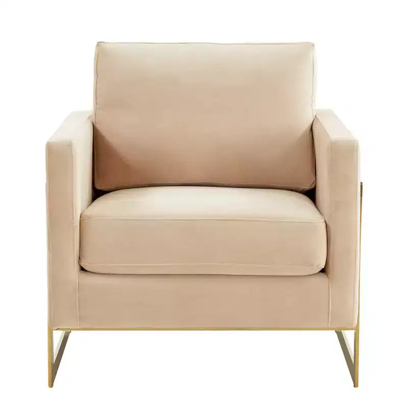 Fauteuil d'appoint rembourré - Fauteuil club moderne en velours