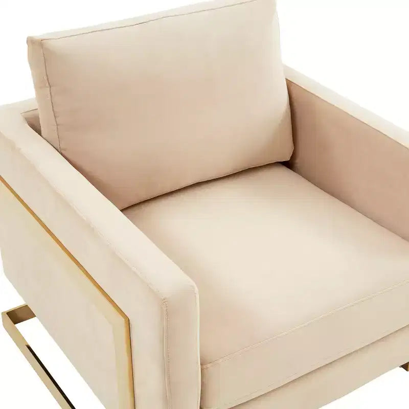 Fauteuil d'appoint rembourré - Fauteuil club moderne en velours