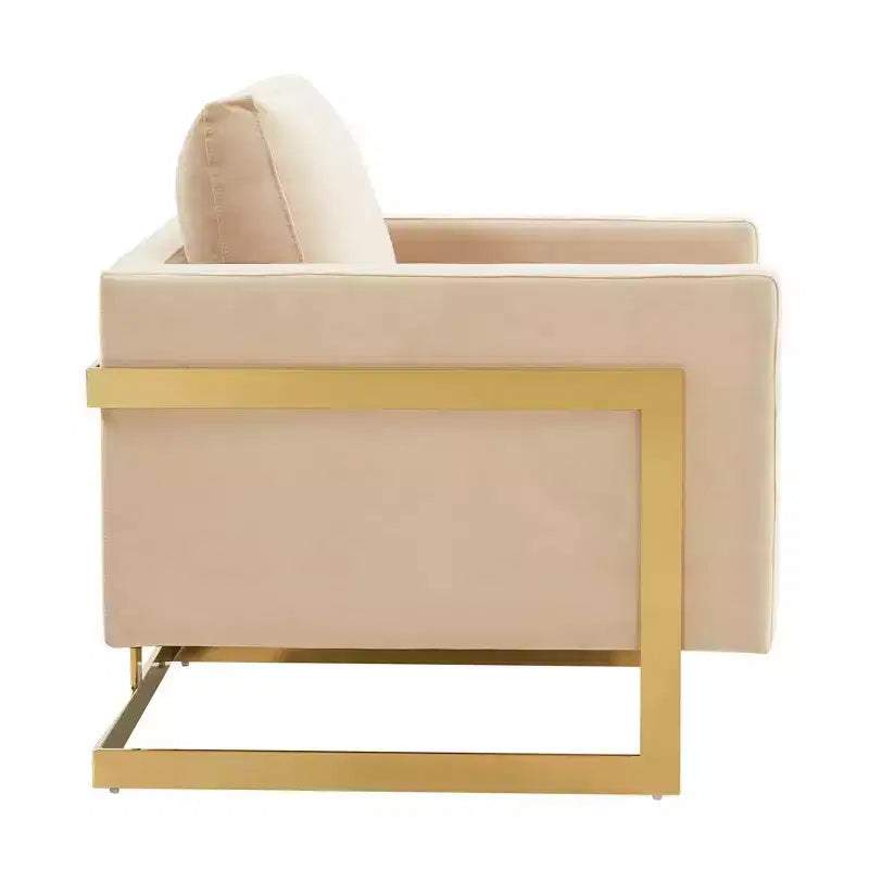 Fauteuil d'appoint rembourré - Fauteuil club moderne en velours