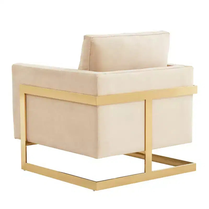 Fauteuil d'appoint rembourré - Fauteuil club moderne en velours