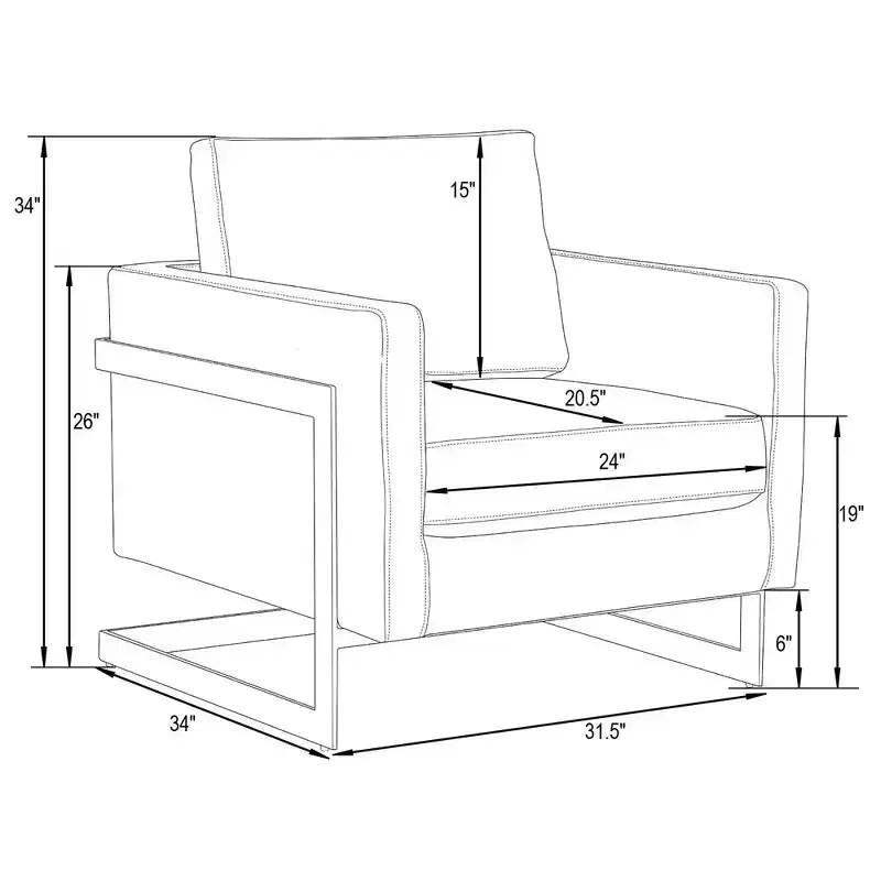 Fauteuil d'appoint rembourré - Fauteuil club moderne en velours
