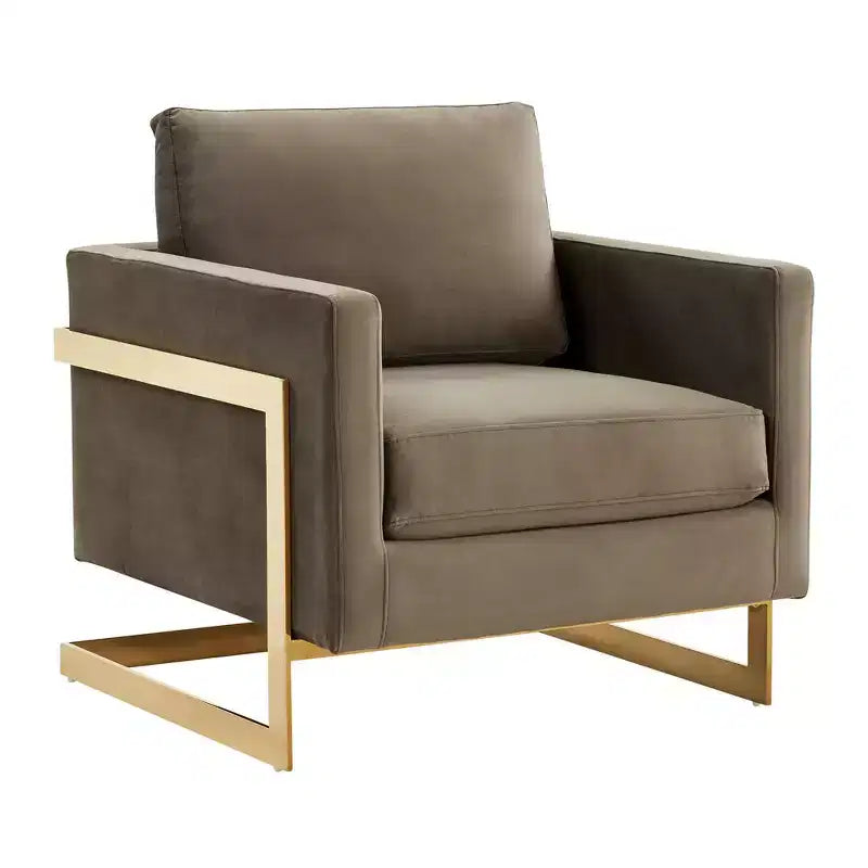 Fauteuil d'appoint rembourré - Fauteuil club moderne en velours