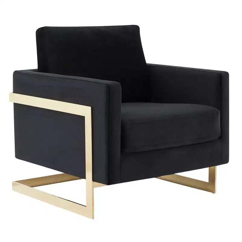 Fauteuil d'appoint rembourré - Fauteuil club moderne en velours