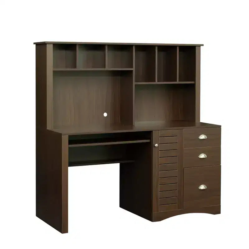 Bureau d'ordinateur à domicile avec étagère, bureau d'écriture, poste de travail