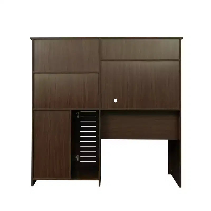 Bureau d'ordinateur à domicile avec étagère, bureau d'écriture, poste de travail