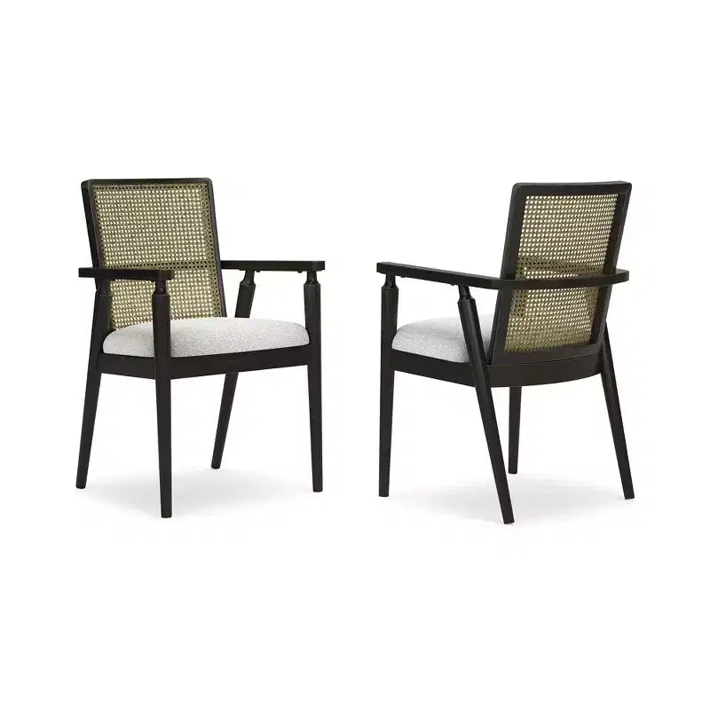 Signature Design by Ashley Galliden Dining Arm Chair Set of 2 Black