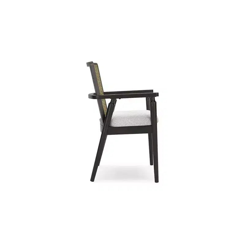 Lot de 2 chaises de salle à manger avec accoudoirs Noir