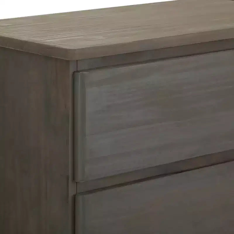 Commode de ferme en bois massif à 5 tiroirs