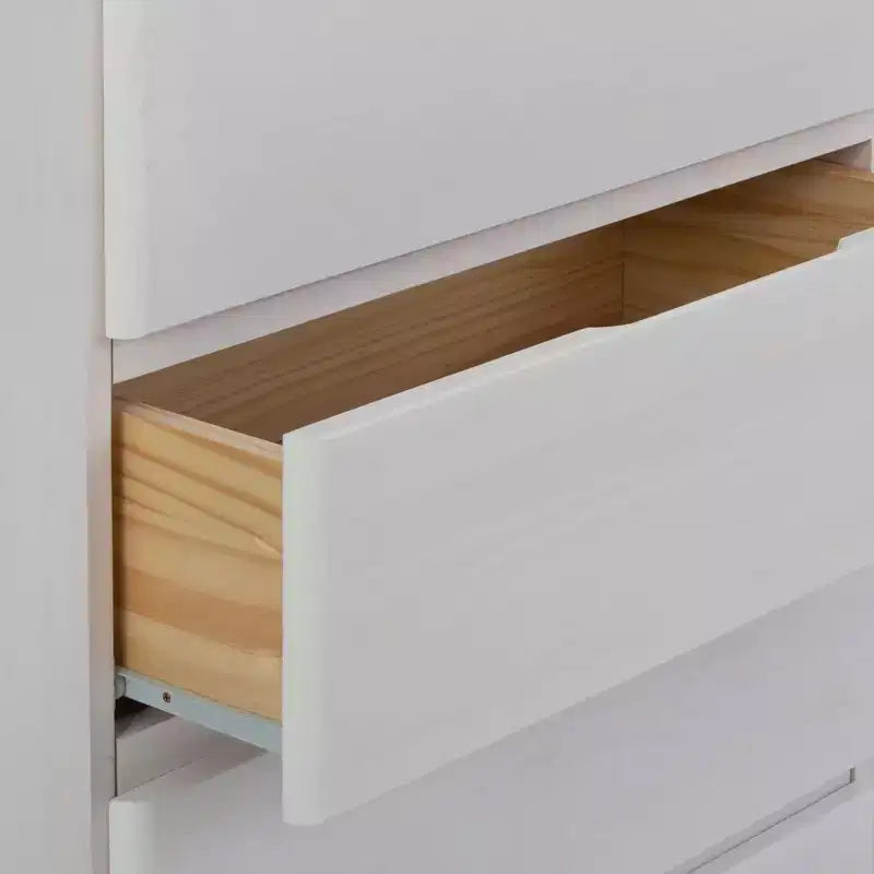 Commode de ferme en bois massif à 5 tiroirs