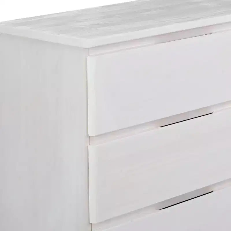 Commode de ferme en bois massif à 5 tiroirs
