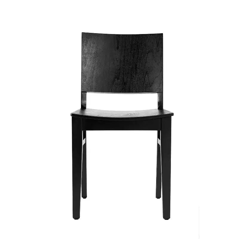 Chaises de salle à manger avec dossiers incurvés et constructions en bois massif