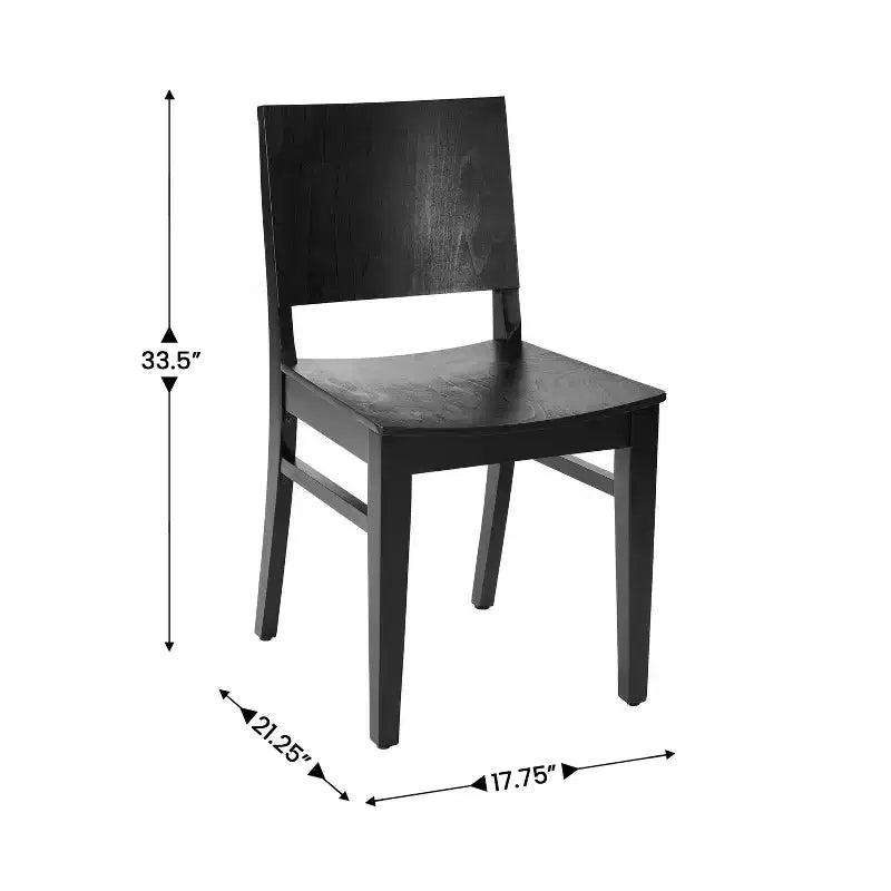 Chaises de salle à manger avec dossiers incurvés et constructions en bois massif