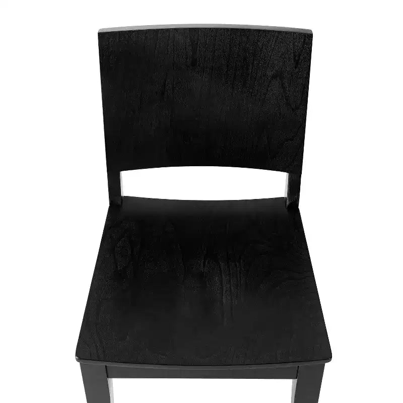 Chaises de salle à manger avec dossiers incurvés et constructions en bois massif