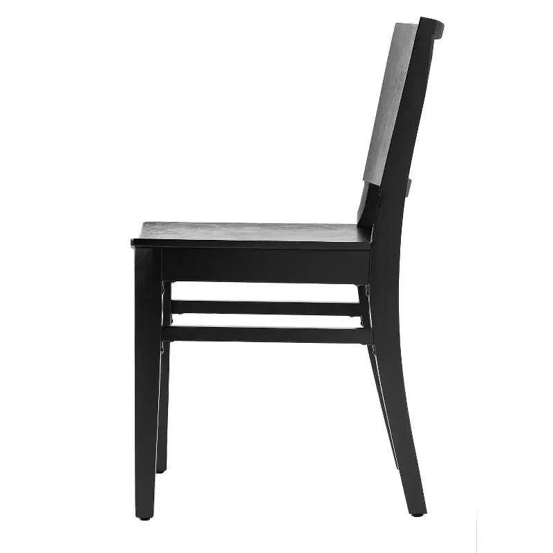 Chaises de salle à manger avec dossiers incurvés et constructions en bois massif