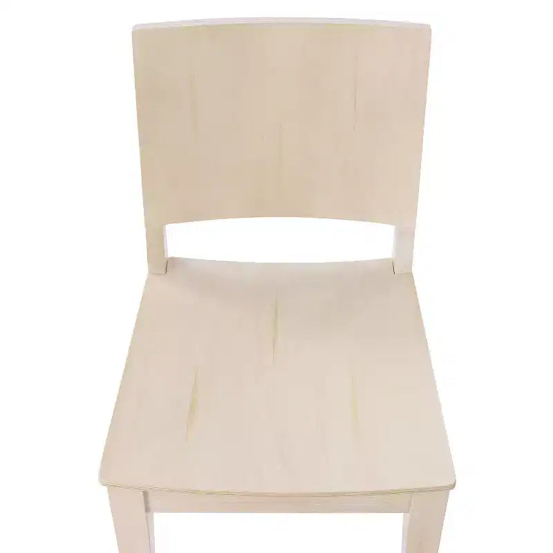 Chaises de salle à manger avec dossiers incurvés et constructions en bois massif