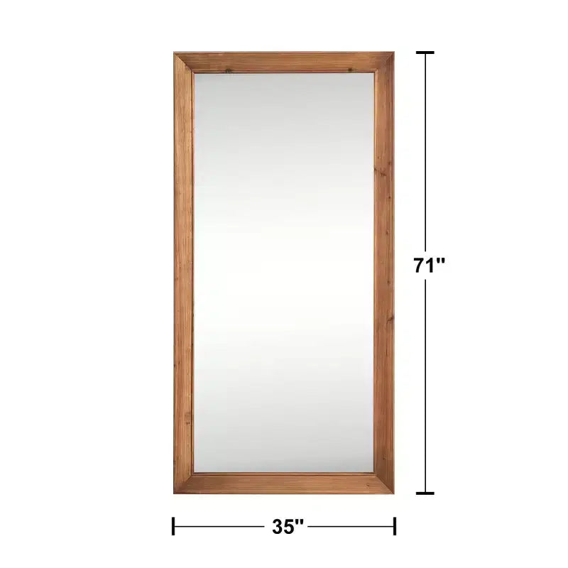 Miroir sur pied en bois pleine longueur