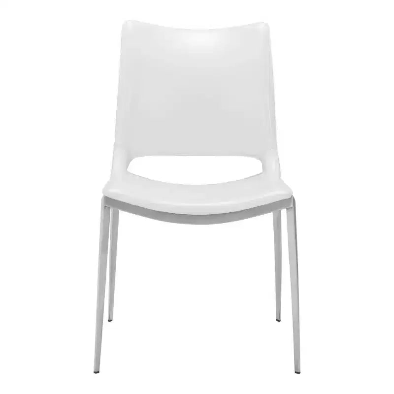 Chaises de salle à manger avec cadre en acier rembourré