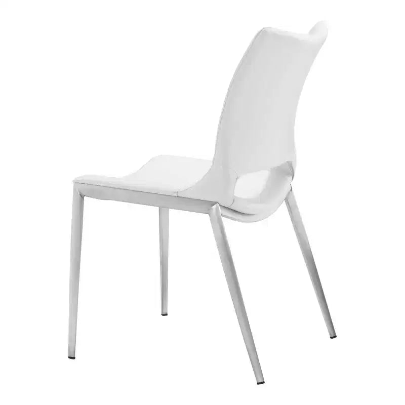 Chaises de salle à manger avec cadre en acier rembourré