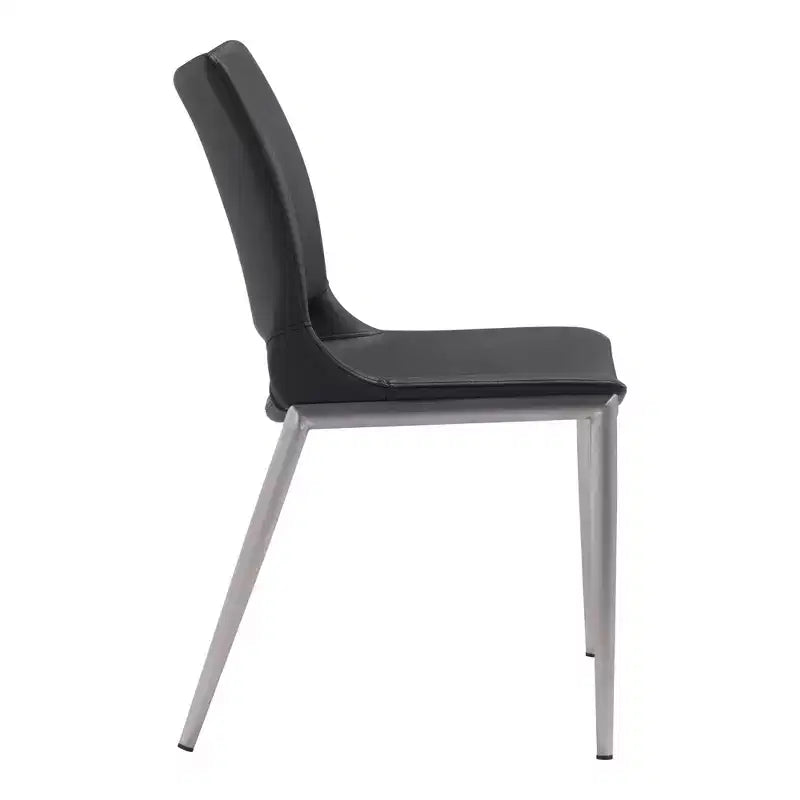 Chaises de salle à manger avec cadre en acier rembourré