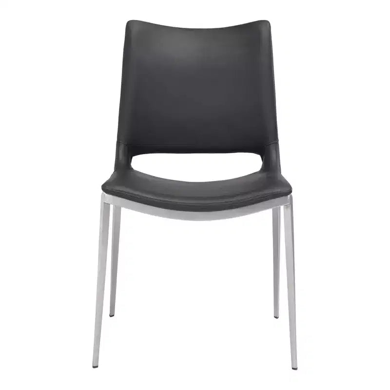 Chaises de salle à manger avec cadre en acier rembourré