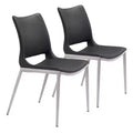 Set of 2 Geary Dining Chairs - ZM Home: Upholstered Steel Frame